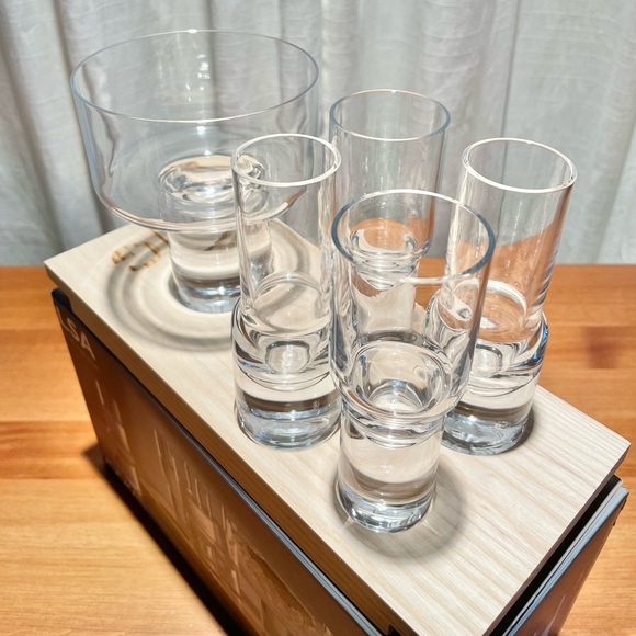 LSA International Vodka Serving Set Service for 4 2 oz Shot Glasses Board Poland - Picture 11 of 16